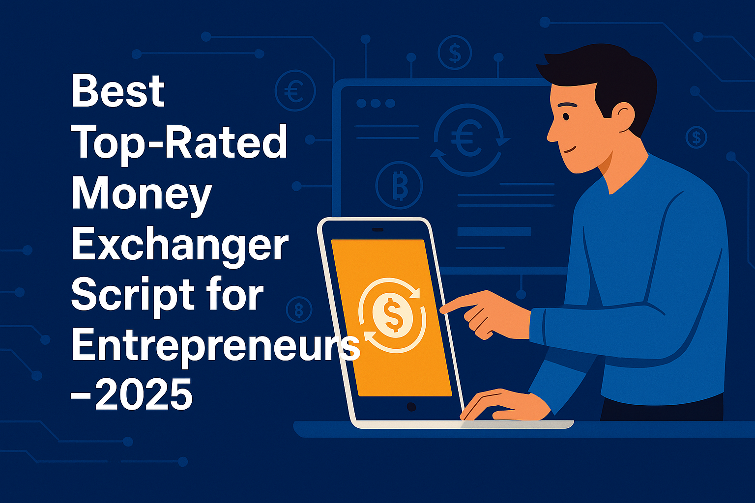 Entrepreneur using digital currency exchange software – Best Top-Rated Money Exchanger Script for Entrepreneurs 2025 by RoboExchanger.