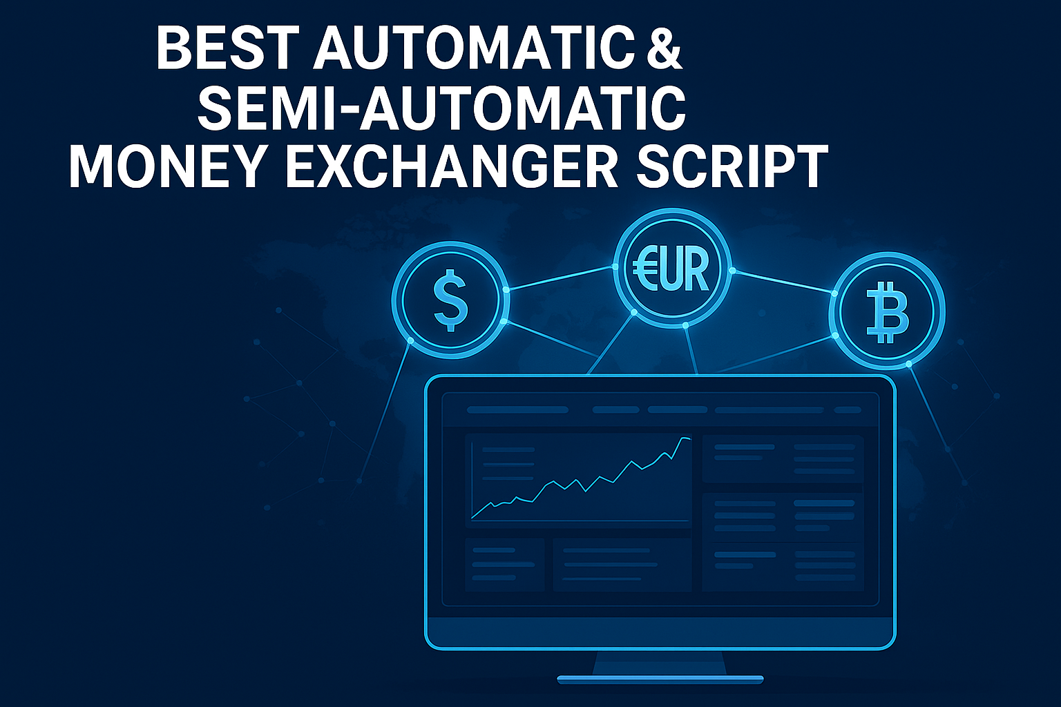 Best automatic and semi-automatic money exchanger script dashboard with global currencies USD EUR BTC for RoboExchanger software.