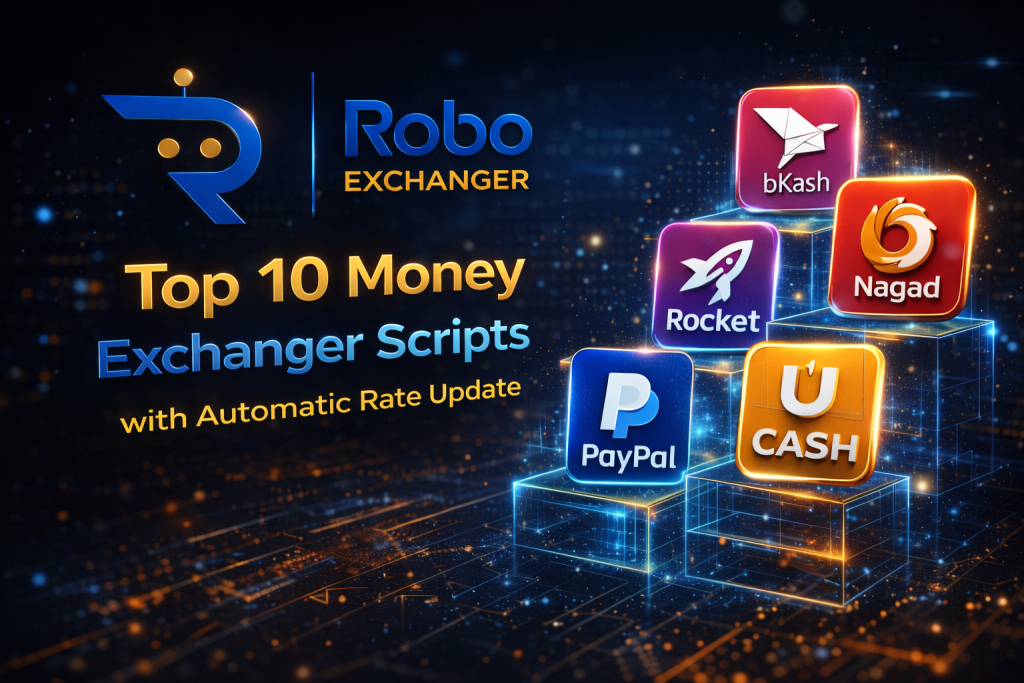 Top 10 money exchanger scripts with automatic rate update by RoboExchanger