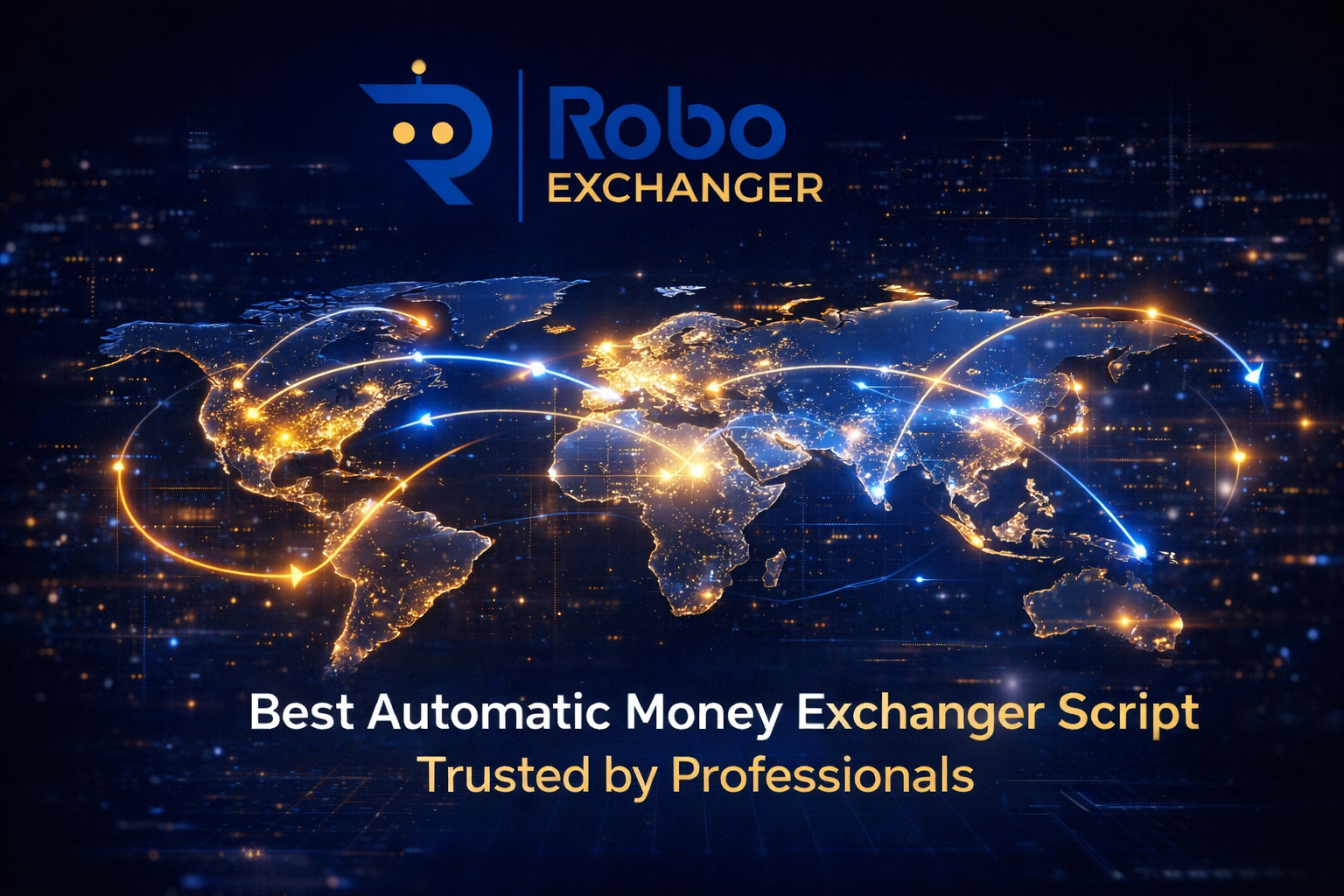 Automatic money exchanger software with global digital exchange theme