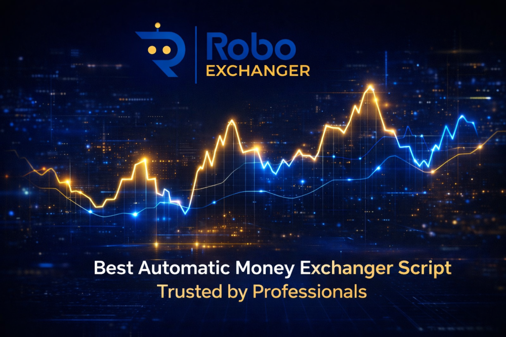 Automatic money exchanger software with global digital exchange theme