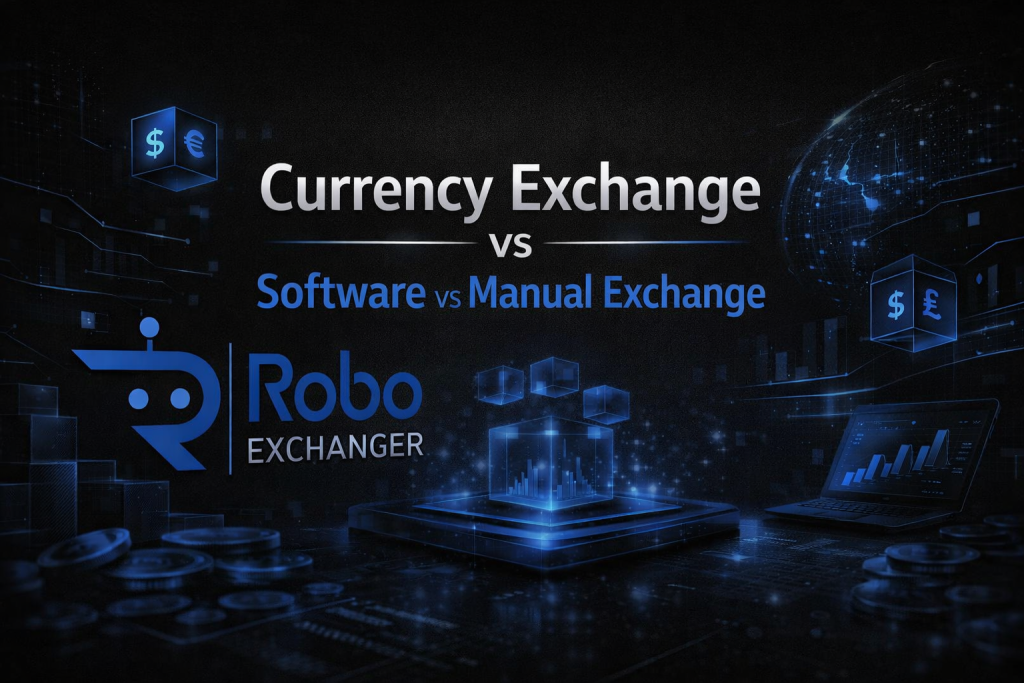 Currency exchange software vs manual exchange by RoboExchanger