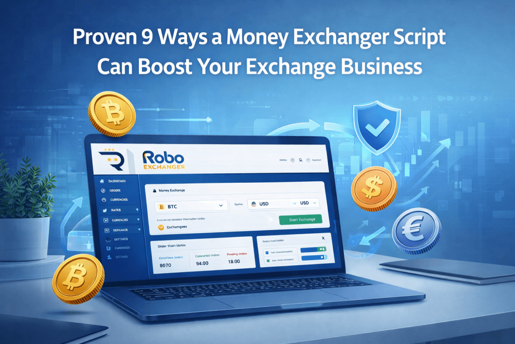 Money Exchanger Script dashboard for automated online currency exchange platform