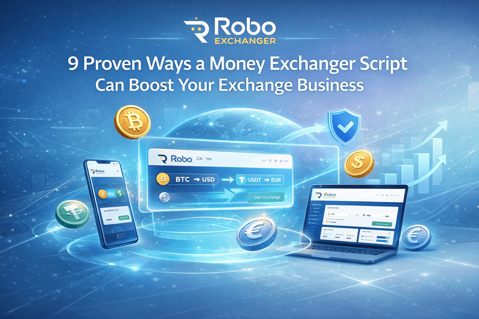 Money Exchanger Script dashboard for automated online currency exchange platform