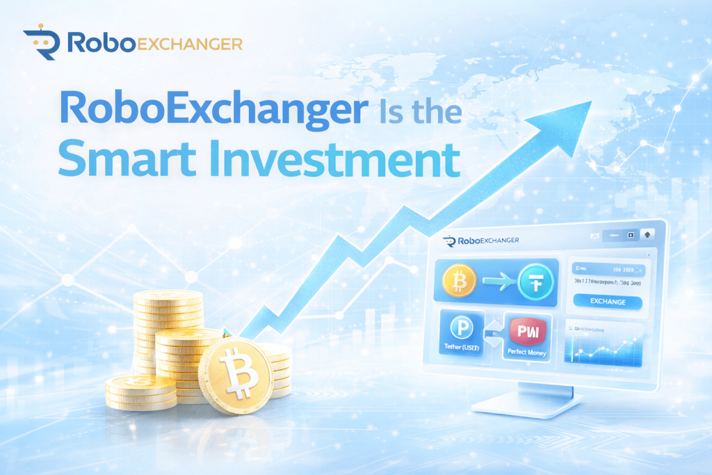 RoboExchanger money exchange dashboard with crypto and payment systems