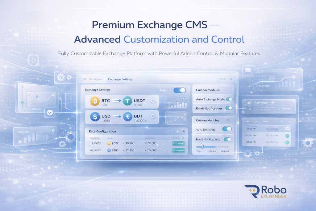 RoboExchanger automated exchange script with payment gateway integration and secure transaction system