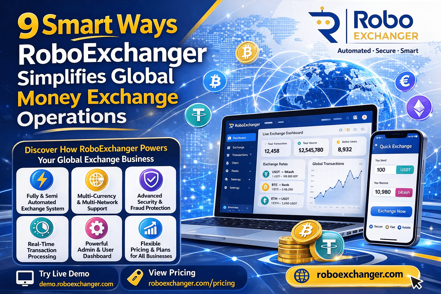 9 Smart Ways RoboExchanger Simplifies Global Money Exchange Operations with automated and secure exchange system